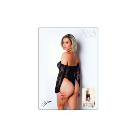 Body résille noire manches longues - Le Numéro 5 - Collection Body 
